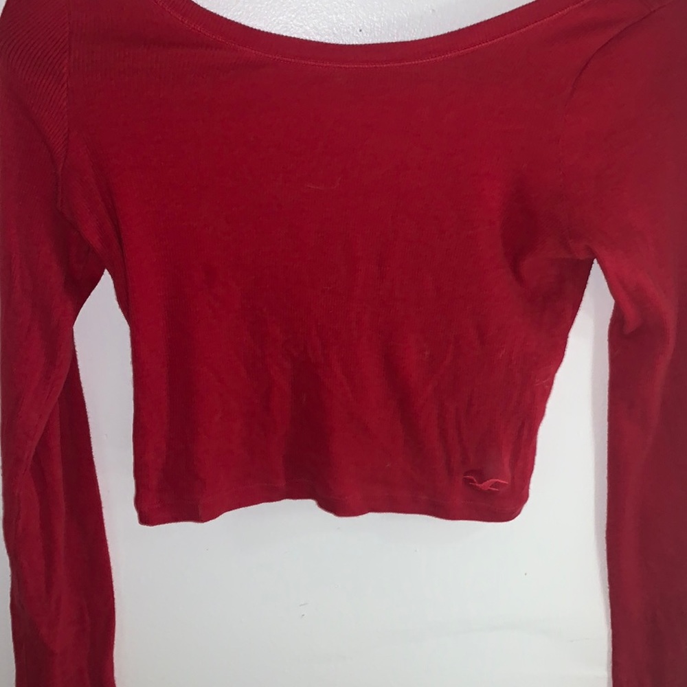 Hollister red crop top